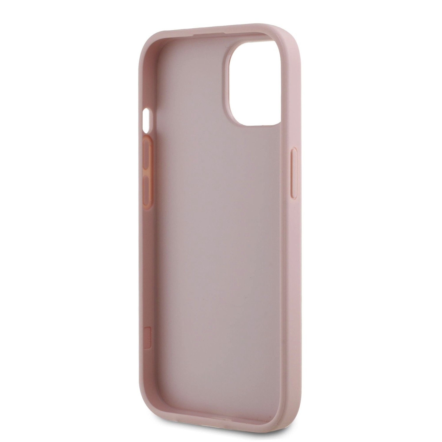 Guess PU Grained 4G Metal Logo Zadní Kryt pro iPhone 15 Pink