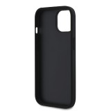 Guess PU Grained 4G Metal Logo Zadní Kryt pro iPhone 15 Black