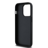 Guess PU Grained 4G Metal Logo Zadní Kryt pro iPhone 14 Pro Black