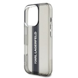 Karl Lagerfeld IML Stripe Logo Zadní Kryt pro iPhone 16 Pro Max Black