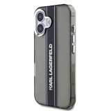 Karl Lagerfeld IML Stripe Logo Zadní Kryt pro iPhone 16 Black