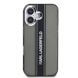 Karl Lagerfeld IML Stripe Logo Zadní Kryt pro iPhone 16 Black