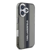 Karl Lagerfeld IML Stripe Logo Zadní Kryt pro iPhone 16 Black