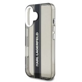 Karl Lagerfeld IML Stripe Logo Zadní Kryt pro iPhone 16 Black