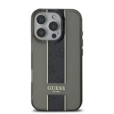 Guess IML Middle 4G Stripe Zadní Kryt pro iPhone 16 Pro Max Black