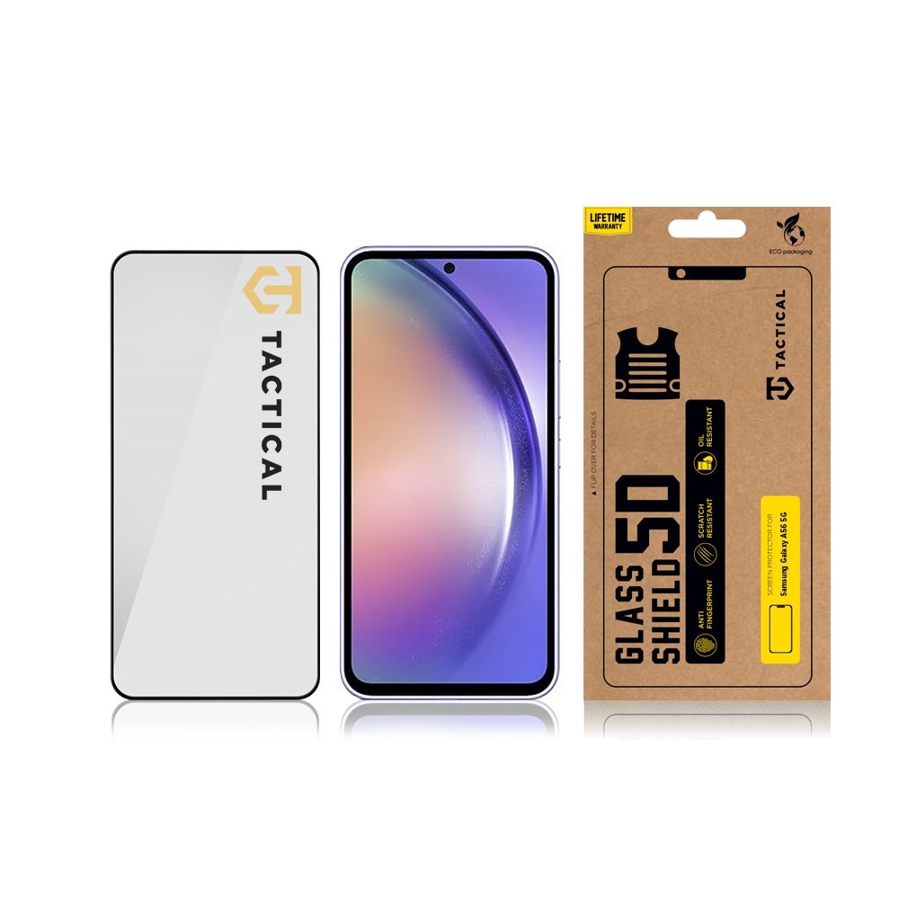 Tvrzené sklo Tactical Glass Shield 5D pro Samsung Galaxy A56, černá