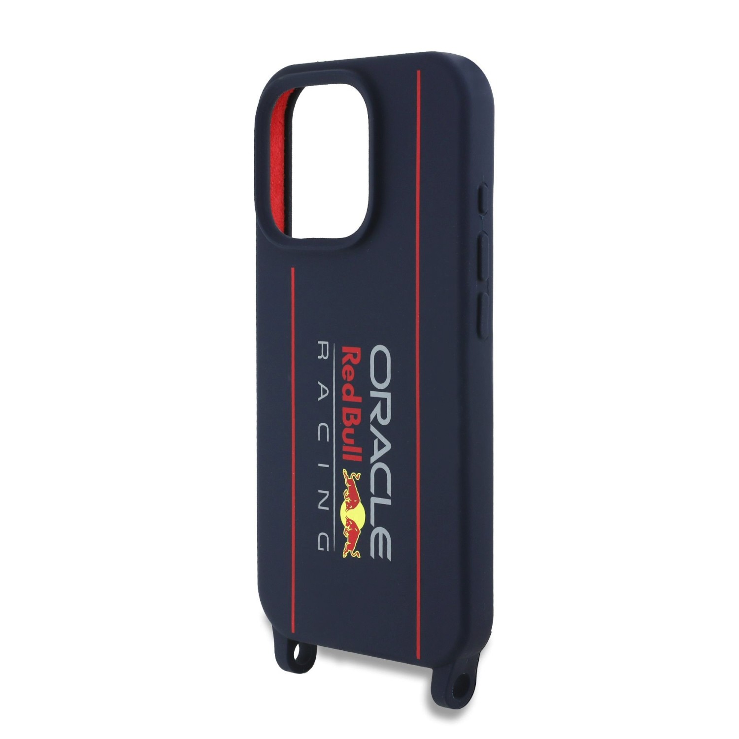 Red Bull Silicone Vertical Logo MagSafe Zadní Kryt + Crossbody Popruh pro iPhone 16 Pro Navy