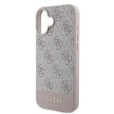 Guess PU 4G Stripe Zadní Kryt pro iPhone 16 Pink