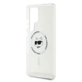 Karl Lagerfeld IML Choupette Head MagSafe Zadní Kryt pro Samsung Galaxy S25 Ultra Transparent