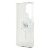 Karl Lagerfeld IML Choupette Head MagSafe Zadní Kryt pro Samsung Galaxy S25 Ultra Transparent