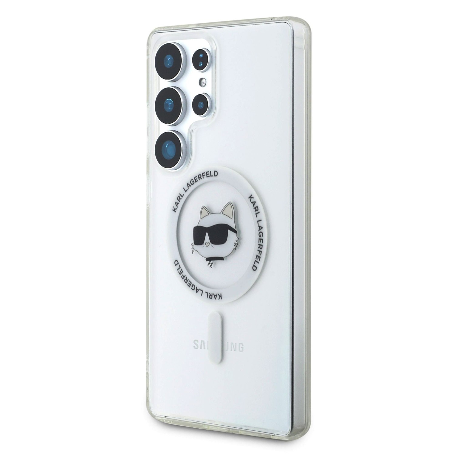 Karl Lagerfeld IML Choupette Head MagSafe Zadní Kryt pro Samsung Galaxy S25 Ultra Transparent