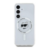 Karl Lagerfeld IML Choupette Head MagSafe Zadní Kryt pro Samsung Galaxy S25+ Transparent