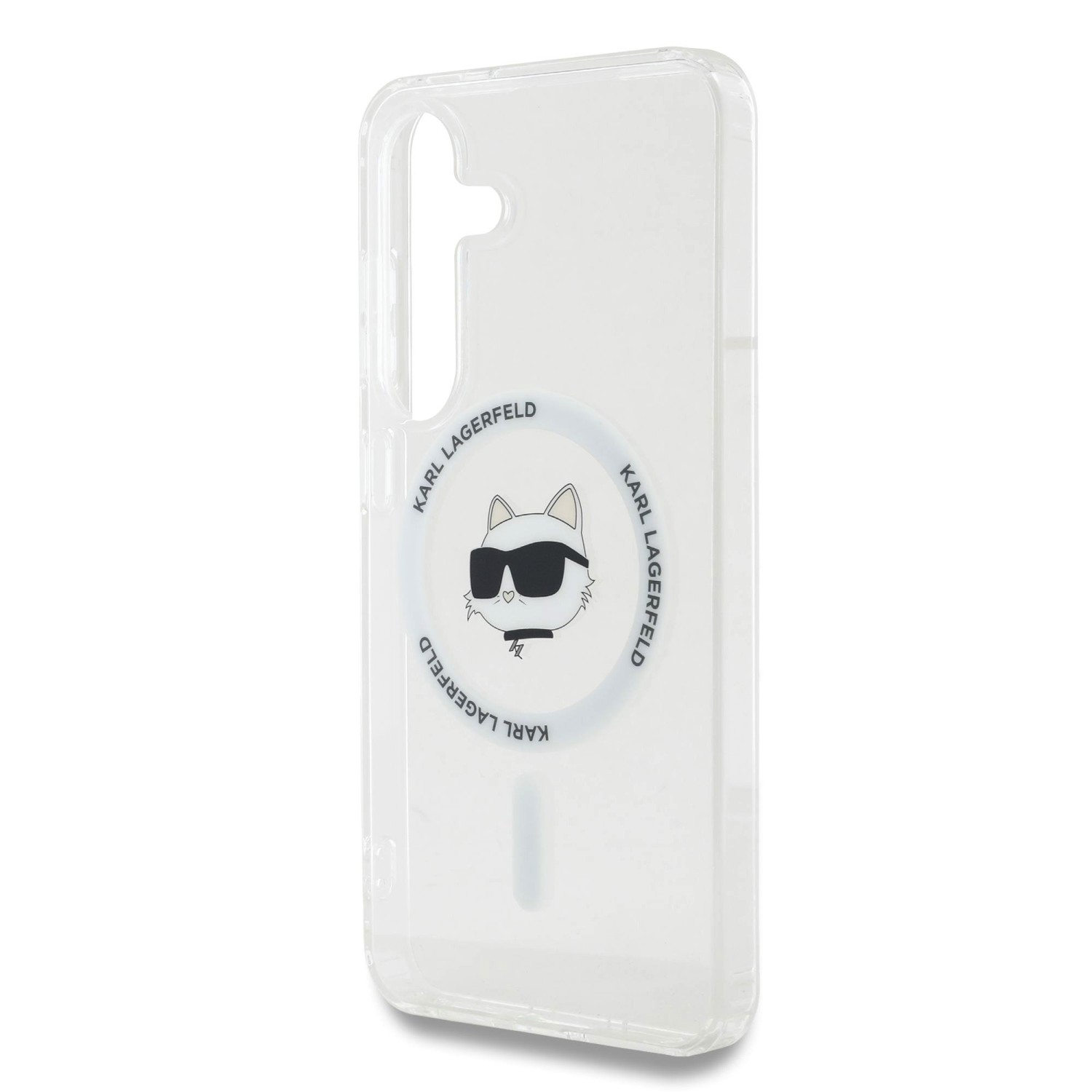 Karl Lagerfeld IML Choupette Head MagSafe Zadní Kryt pro Samsung Galaxy S25+ Transparent