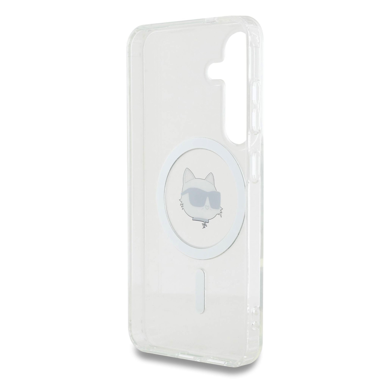 Karl Lagerfeld IML Choupette Head MagSafe Zadní Kryt pro Samsung Galaxy S25+ Transparent