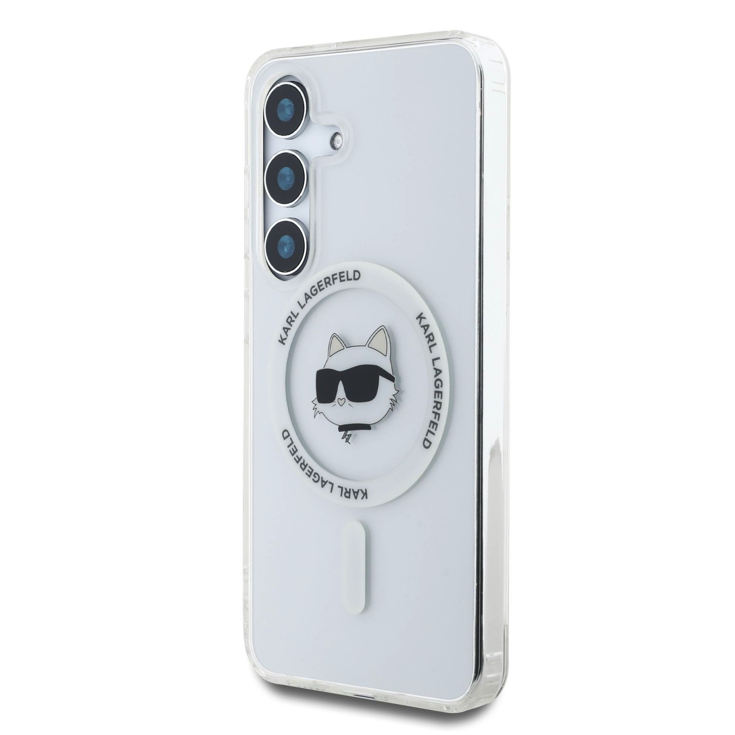 Karl Lagerfeld IML Choupette Head MagSafe Zadní Kryt pro Samsung Galaxy S25 Transparent