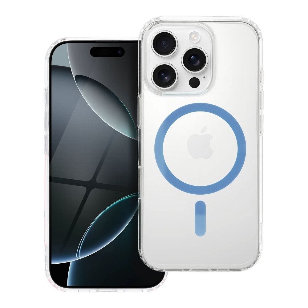 Zadní kryt Drop Glue Colorful Ring Mag Cover compatible with MagSafe pro Samsung Galaxy A36, světle modrá