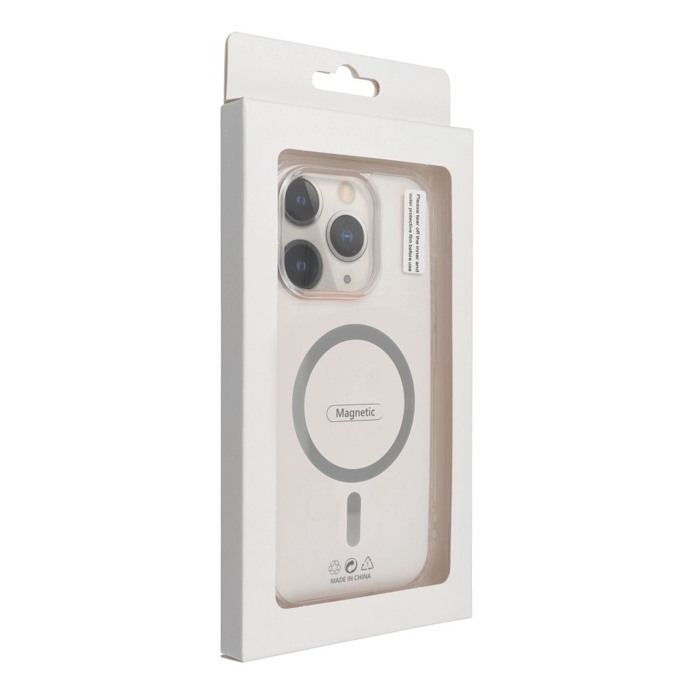 Drop Glue Colorful Ring Mag Cover compatible with MagSafe for IPHONE 16 PLUS grey