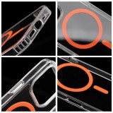 Drop Glue Colorful Ring Mag Cover compatible with MagSafe for IPHONE 16 PRO MAX orange