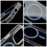Drop Glue Colorful Ring Mag Cover compatible with MagSafe for IPHONE 15 light blue
