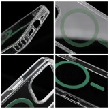 Drop Glue Colorful Ring Mag Cover compatible with MagSafe for SAMSUNG S25 dark green