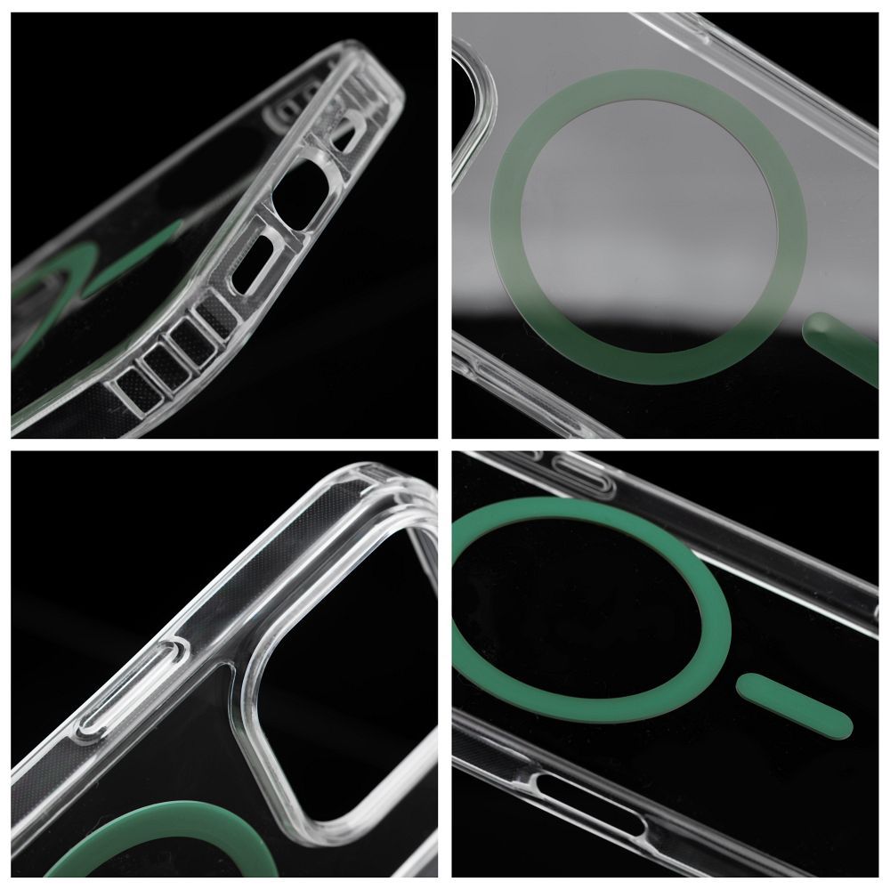 Drop Glue Colorful Ring Mag Cover compatible with MagSafe for SAMSUNG S25 dark green