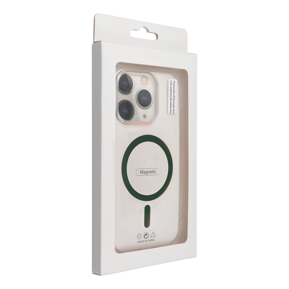 Drop Glue Colorful Ring Mag Cover compatible with MagSafe for SAMSUNG S25 dark green