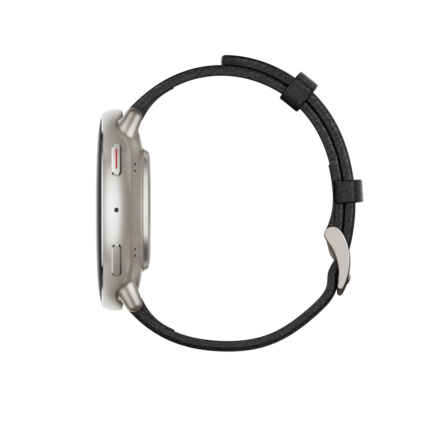 Amazfit Active 2 Round NFC /Silver/Elegant Band/Black Leather