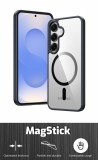 Silikonové pouzdro Swissten Clear Jelly MagStick Metallic pro Apple iPhone 15 Pro, černá