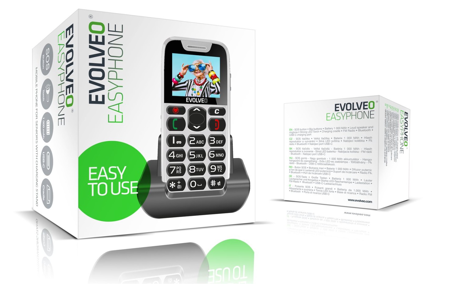 Evolveo EasyPhone bílá