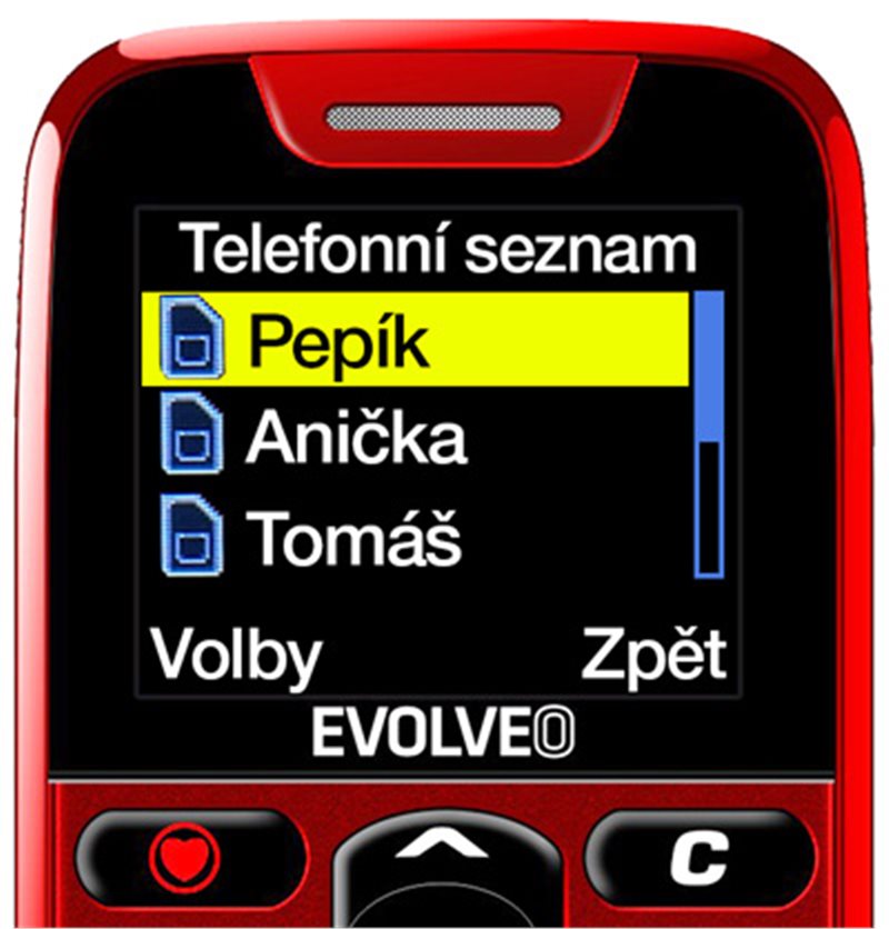 Evolveo EasyPhone červená