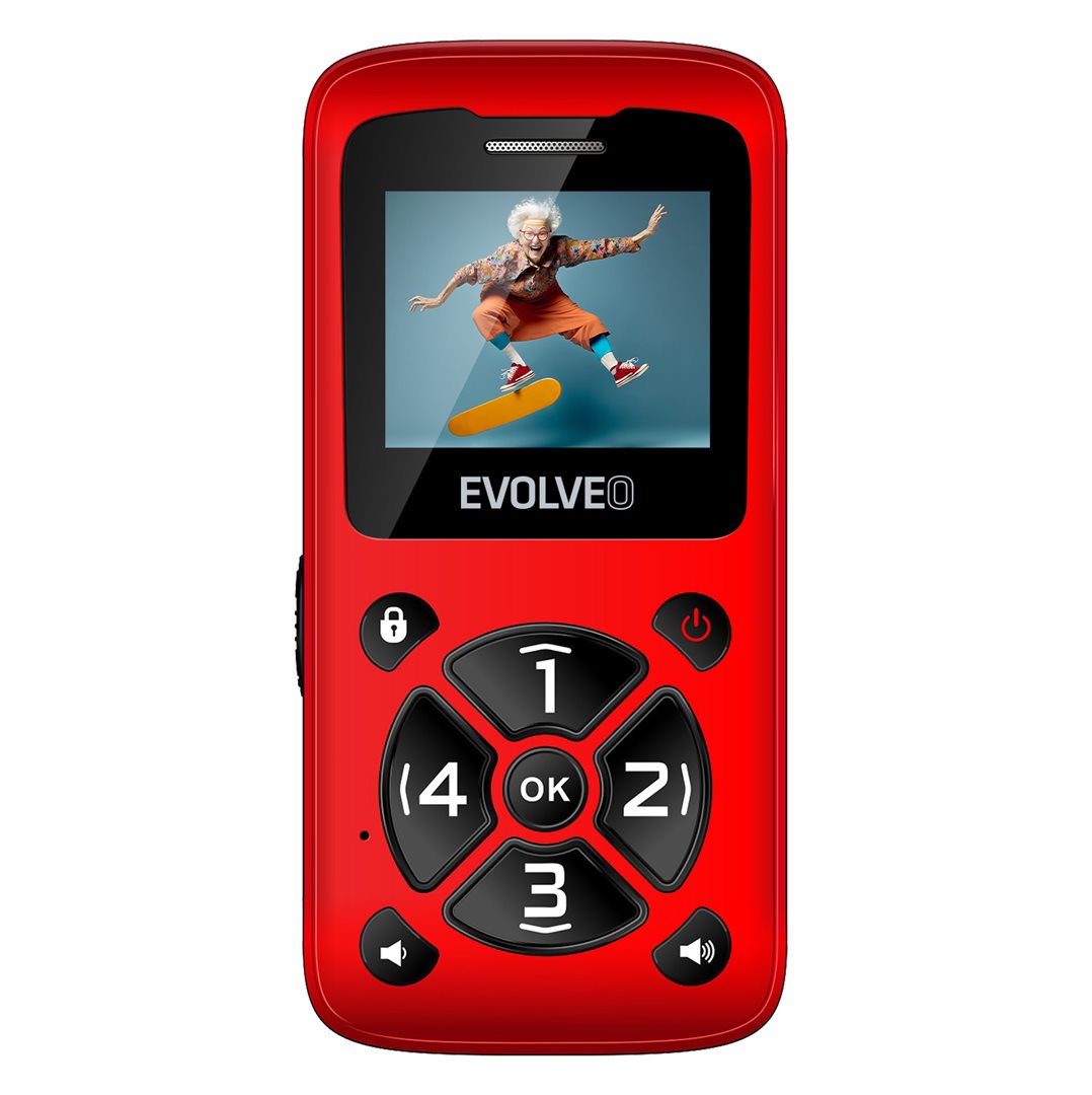 Evolveo EasyPhone ID červená