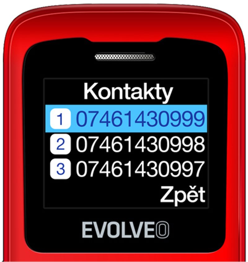 Evolveo EasyPhone ID červená