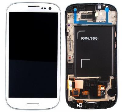 Sam. LCD + dotyk. plocha + přední kryt i9301 Galaxy SIII NEO White