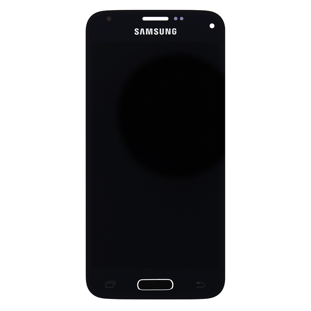 LCD Display + Dotyková Deska + Přední Kryt Black pro Samsung G800 Galaxy S5 mini - originál