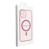 CLEAR MAG COVER case compatible with MagSafe for SAMSUNG S25 Ultra pink glitter