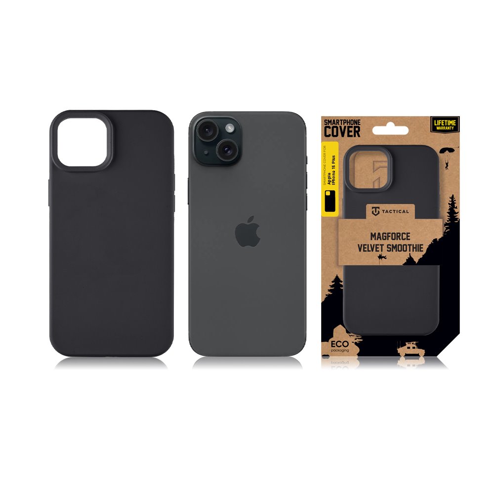 Tactical MagForce Velvet Smoothie Kryt pro Apple iPhone 15 Plus Asphalt