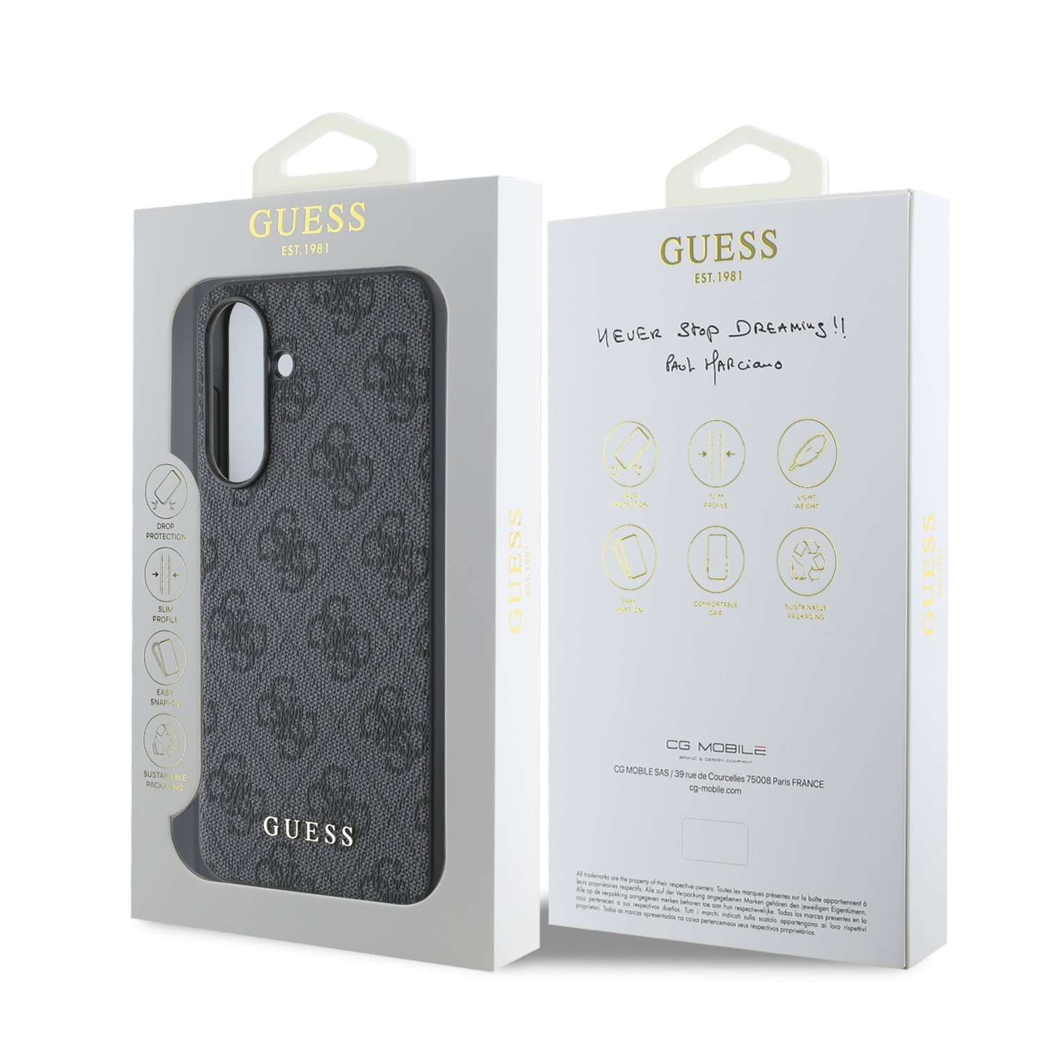 Guess 4G Zadní Kryt pro Samsung Galaxy A36 Grey