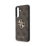 Guess PU 4G Metal Logo Zadní Kryt pro Samsung Galaxy A36 Brown