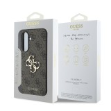 Guess PU 4G Metal Logo Zadní Kryt pro Samsung Galaxy A36 Brown