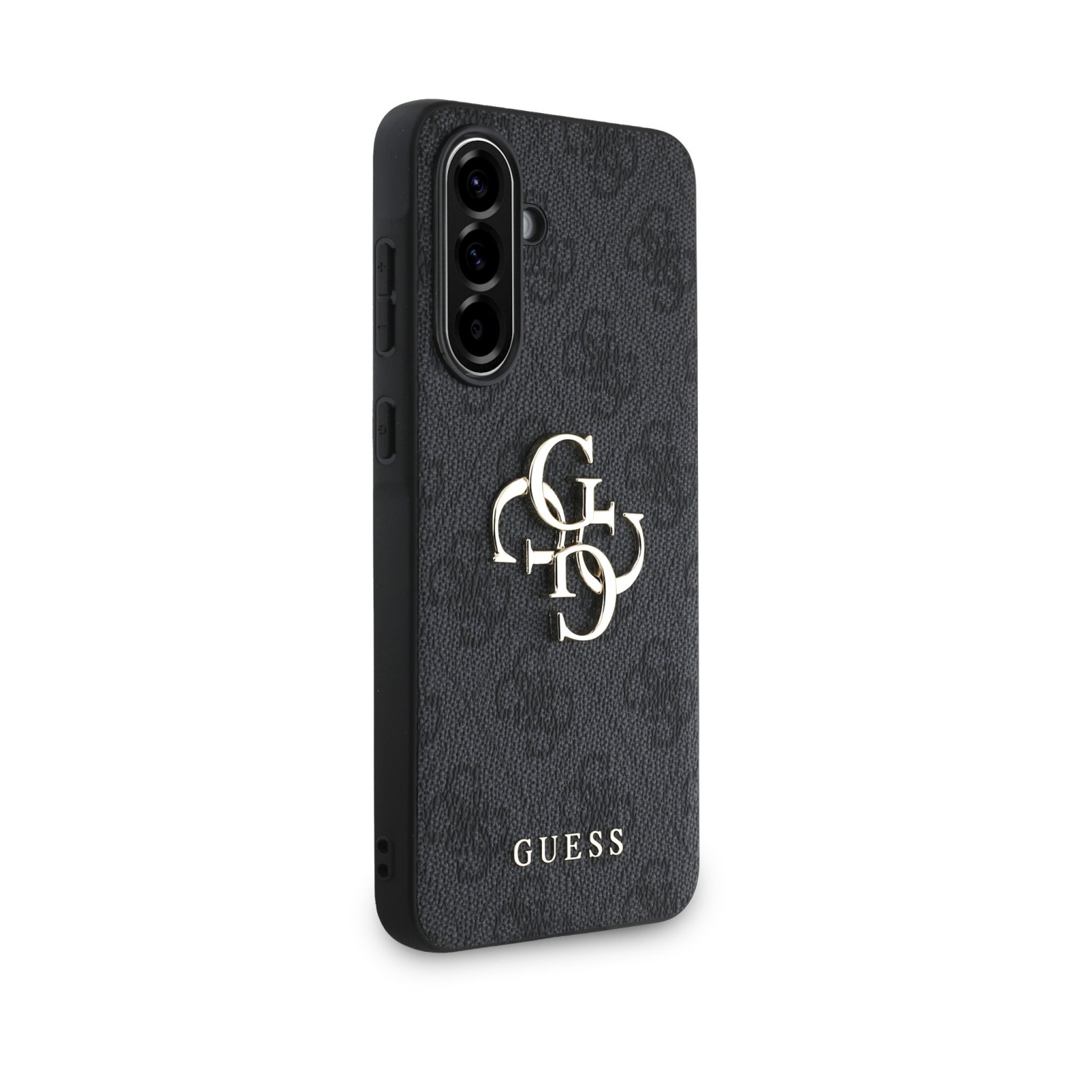 Guess PU 4G Metal Logo Zadní Kryt pro Samsung Galaxy A36 Grey