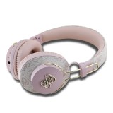 Guess PU 4G Metal Logo ENC Bezdrátová Sluchátka Pink
