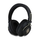 Bezdrátová sluchátka Guess PU 4G Metal Logo ENC, černá