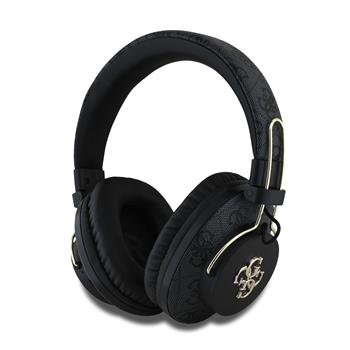 Bezdrátová sluchátka Guess PU 4G Metal Logo ENC, černá