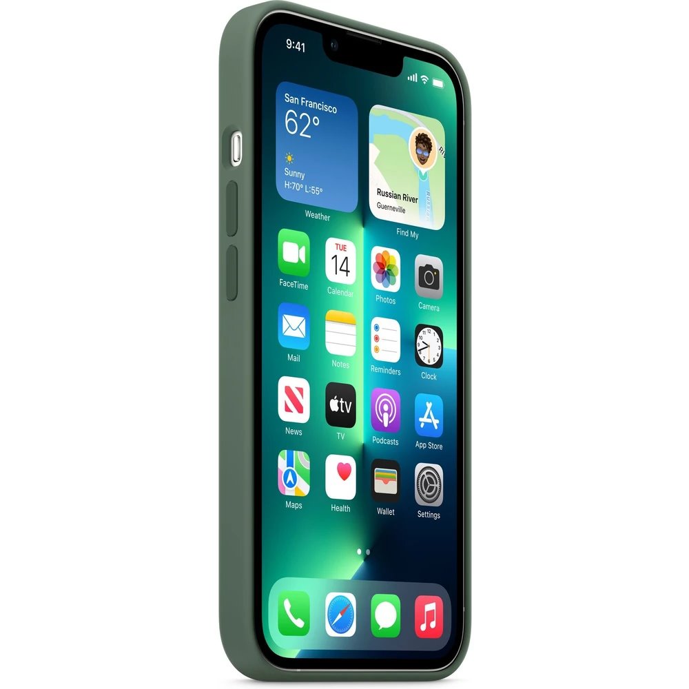 Silikonový kryt MN673ZE/A Apple vč. Magsafe pro Apple iPhone 13 Pro, eucalyptus