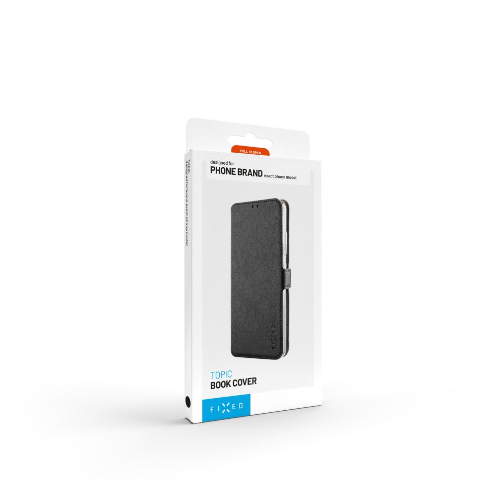 Tenké flipové pouzdro FIXED Topic pro Poco M7 5G, černá