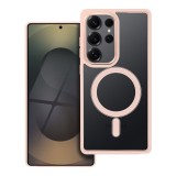 Zadní kryt COLOR EDGE MAG COVER case compatible with MagSafe pro Samsung Galaxy S25, růžová