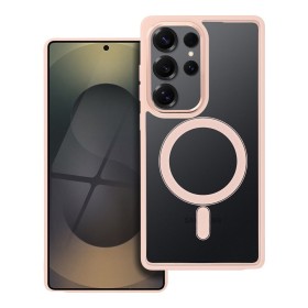 Zadní kryt COLOR EDGE MAG COVER case compatible with MagSafe pro Samsung Galaxy S25 Ultra, růžová