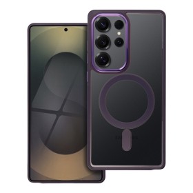 Zadní kryt COLOR EDGE MAG COVER case compatible with MagSafe pro Samsung Galaxy S25 Ultra, fialová
