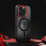 COLOR EDGE MAG COVER case compatible with MagSafe for SAMSUNG S25 PLUS black red