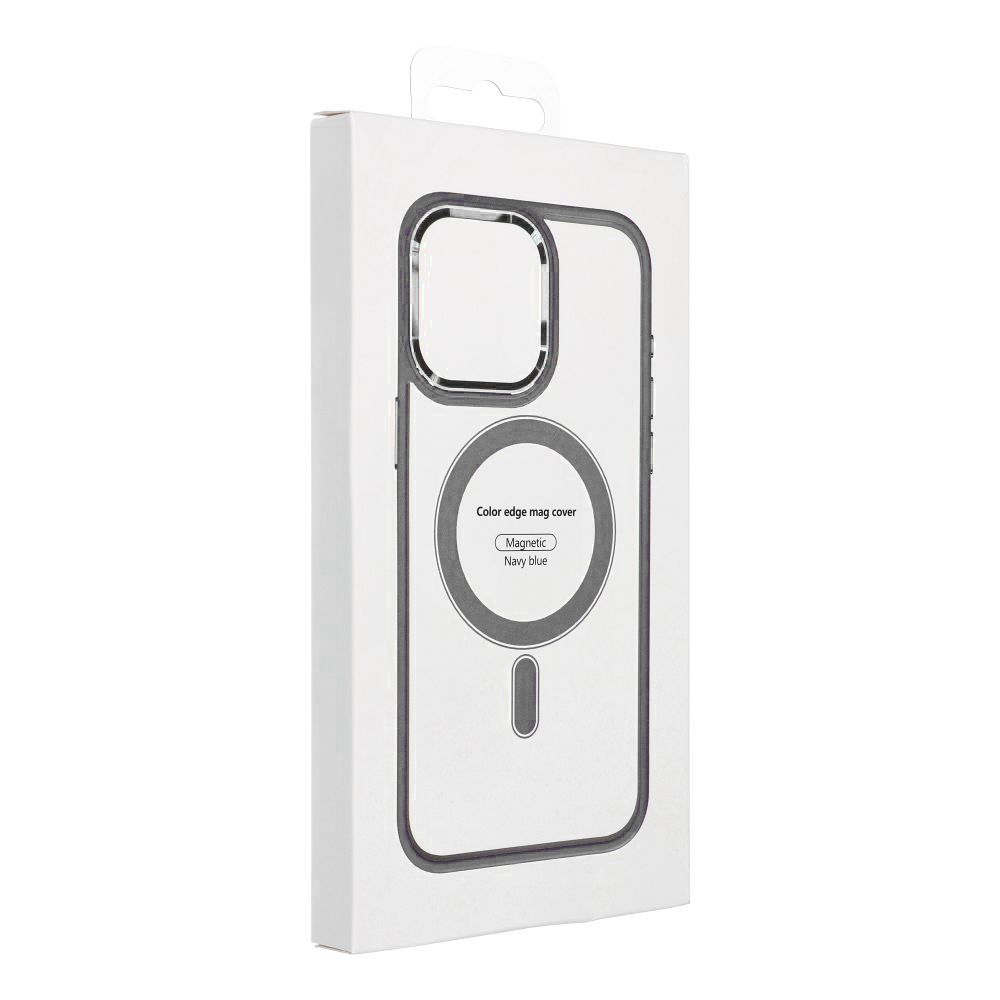 COLOR EDGE MAG COVER case compatible with MagSafe for IPHONE 16 titatnium grey